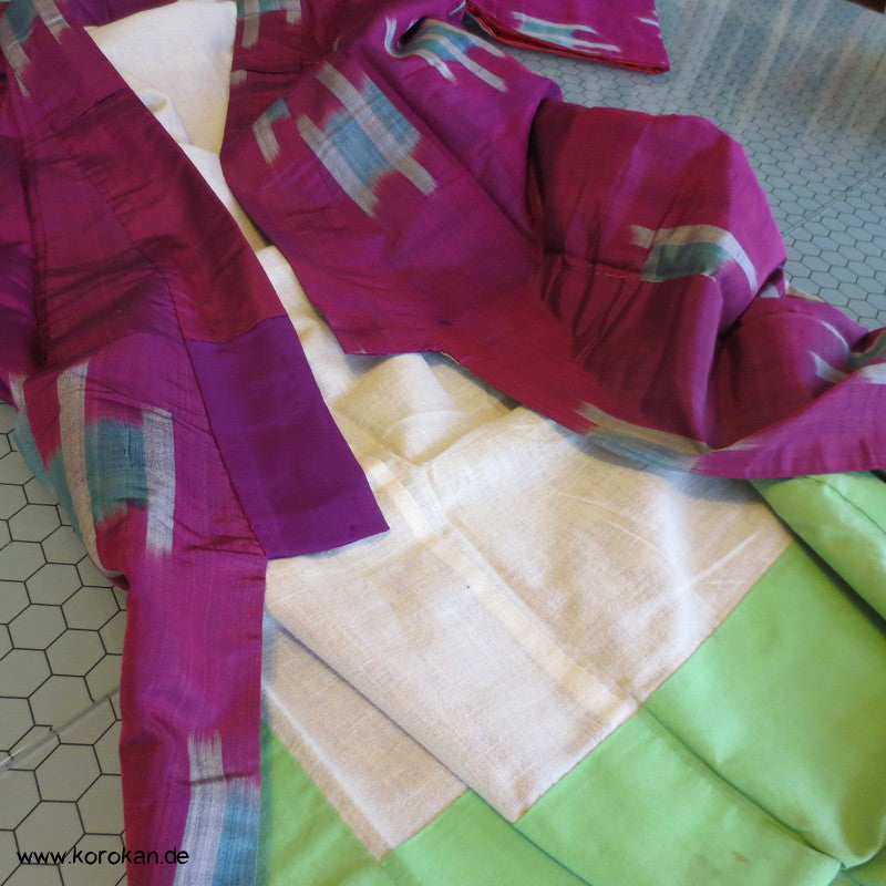 Spindel Meisen Komon Kimono mit Baumwollfutter