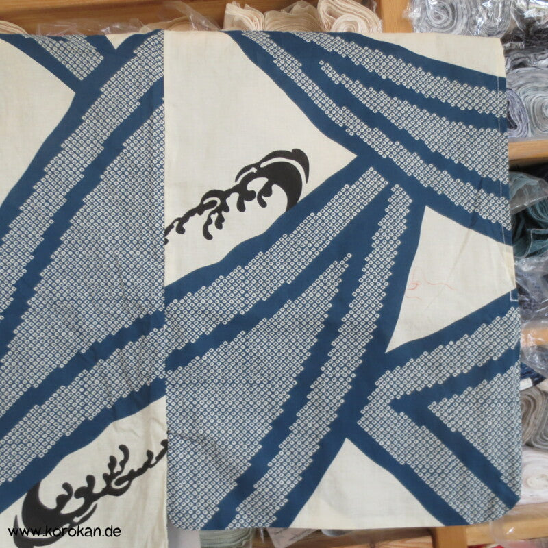 gestreifter dicker Krepp Yukata Kimono, reine Baumwolle