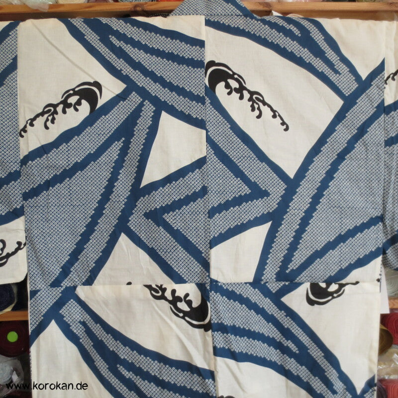 gestreifter dicker Krepp Yukata Kimono, reine Baumwolle