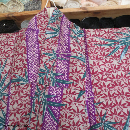 Bambus in vielen Formen antiker Komon Kimono
