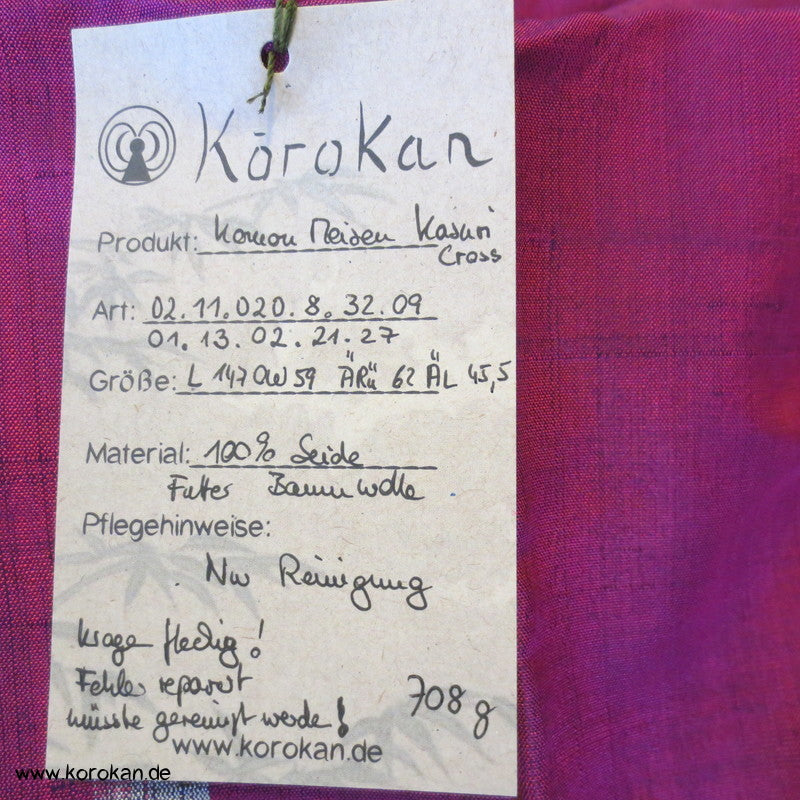 Spindel Meisen Komon Kimono mit Baumwollfutter