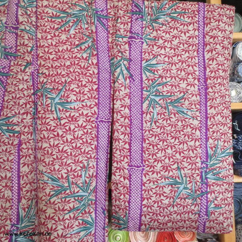 Bambus in vielen Formen antiker Komon Kimono