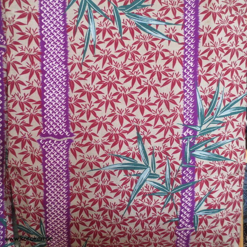 Bambus in vielen Formen antiker Komon Kimono