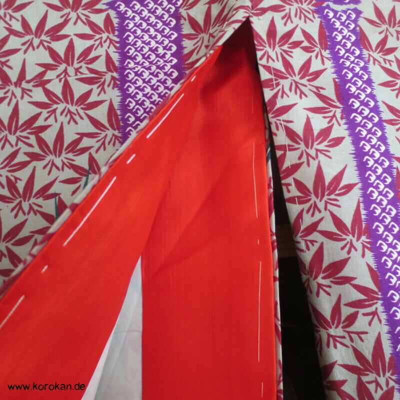 Bambus in vielen Formen antiker Komon Kimono