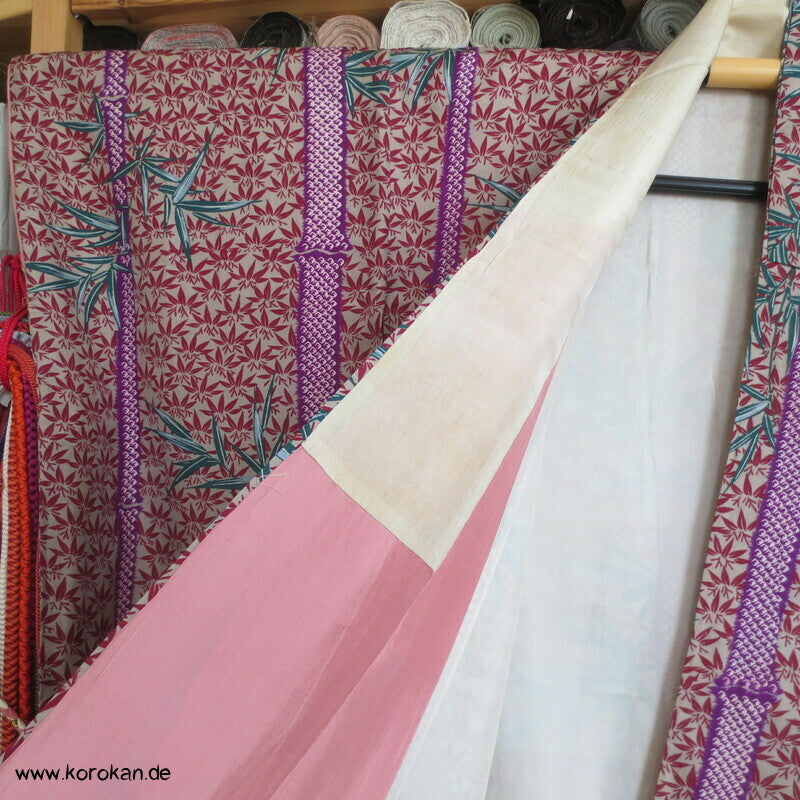 Bambus in vielen Formen antiker Komon Kimono
