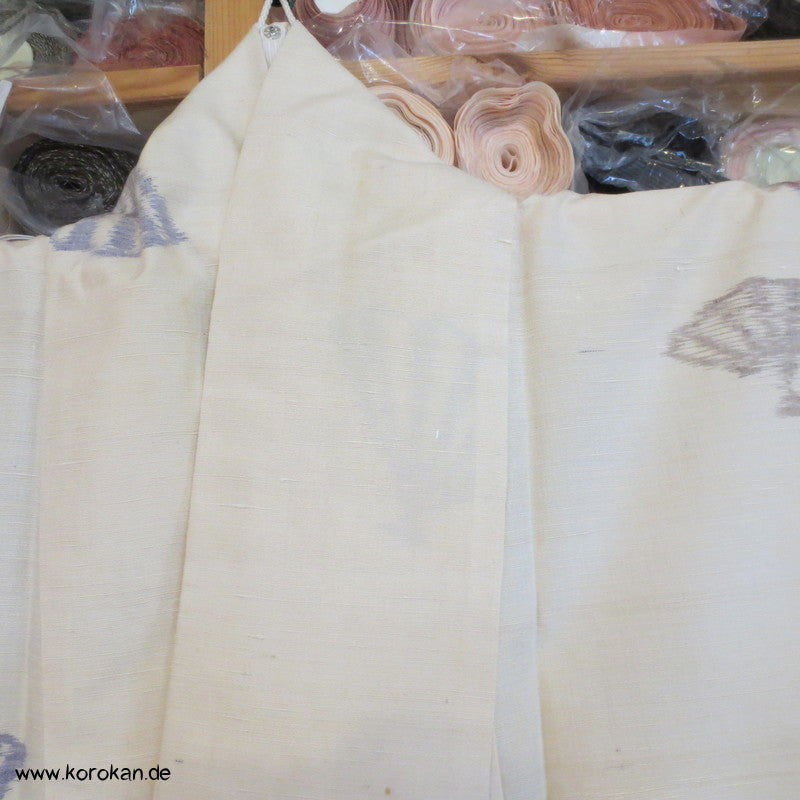 Fächer Kasuri Tsumugi Hitoe Kimono