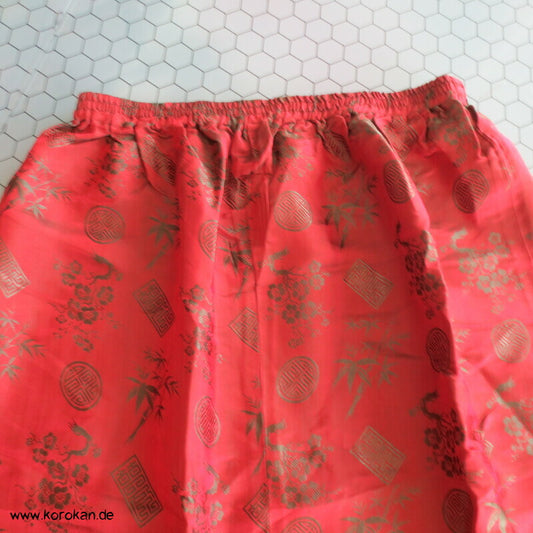 Halbrock chinesische Seide rost - oliv