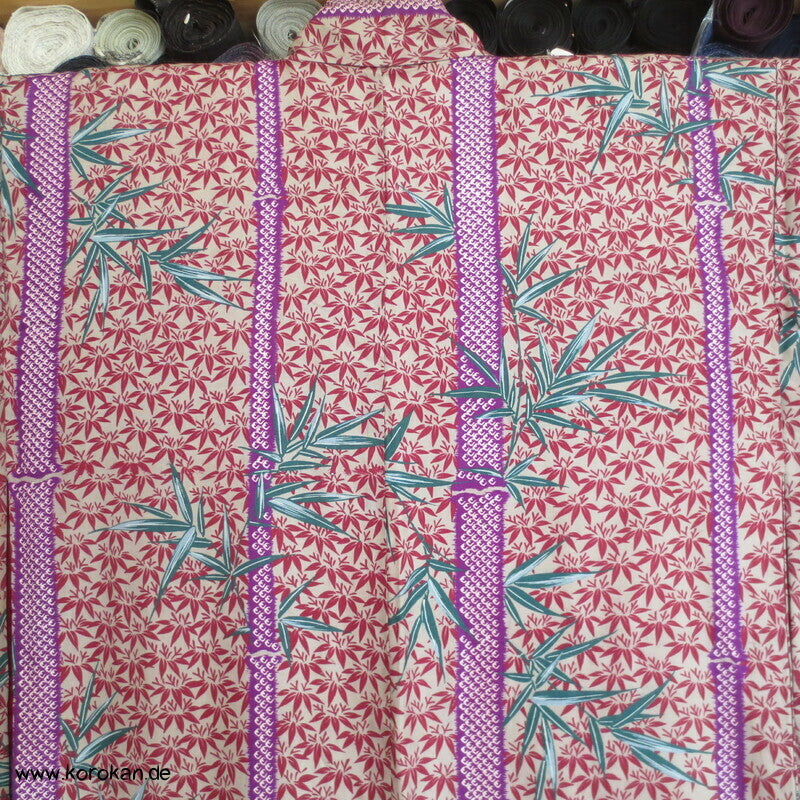 Bambus in vielen Formen antiker Komon Kimono