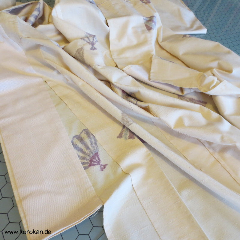 Fächer Kasuri Tsumugi Hitoe Kimono