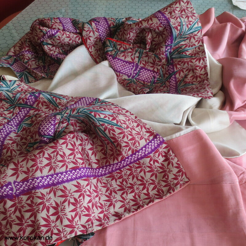Bambus in vielen Formen antiker Komon Kimono