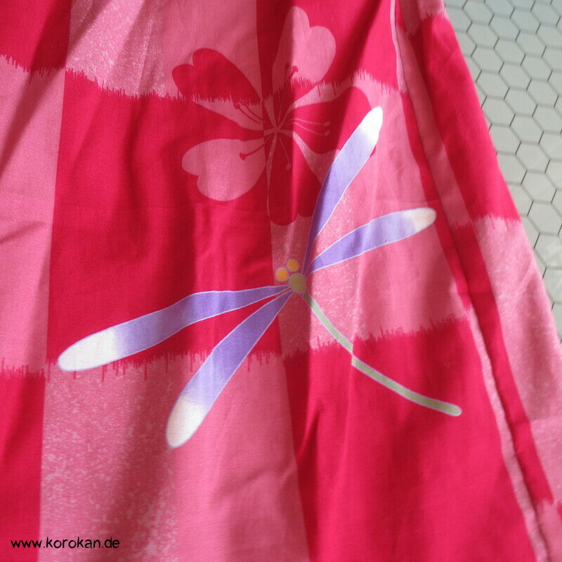 Rock aus Libelle Ichimatsu Yukata Baumwollstoff