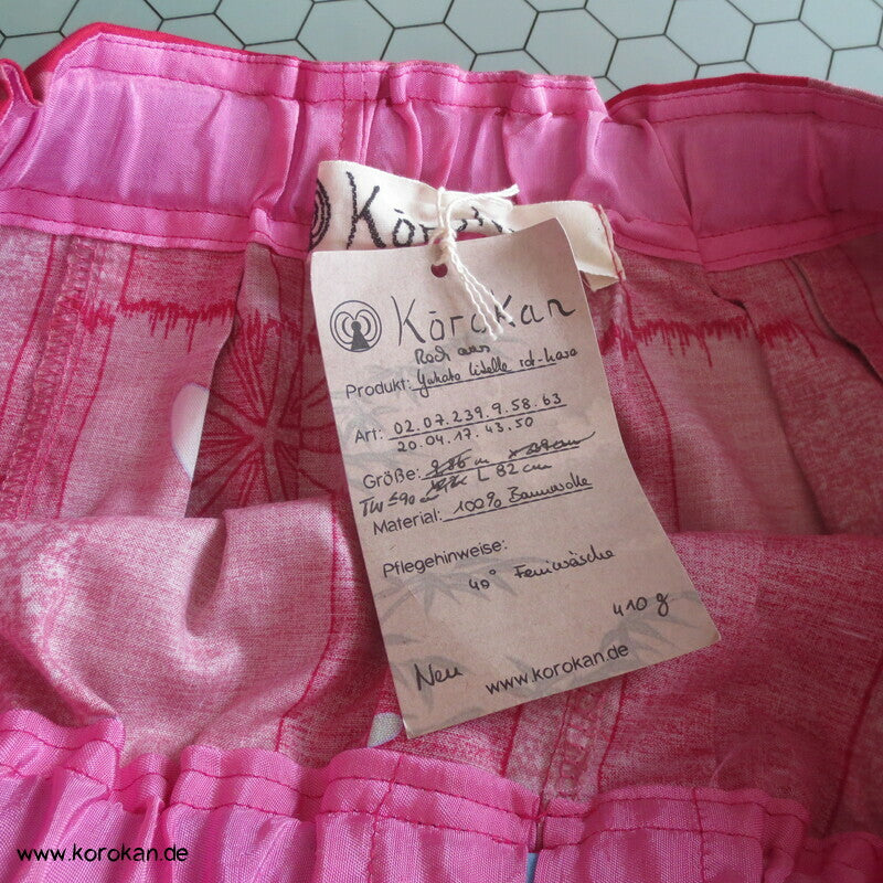 Rock aus Libelle Ichimatsu Yukata Baumwollstoff