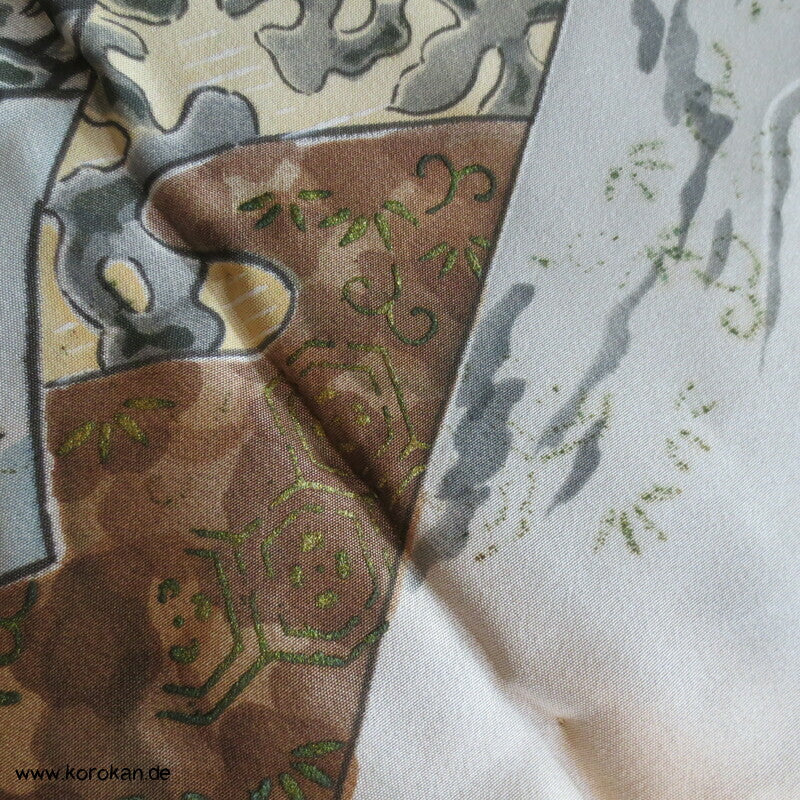 Adlerfutter Tsumugi Seiden blaue Haori