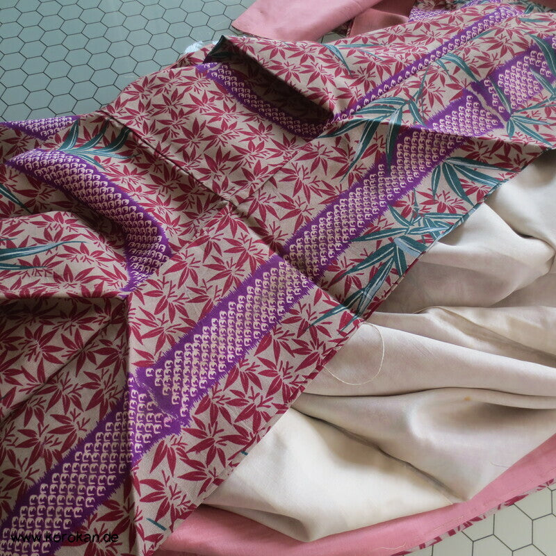 Bambus in vielen Formen antiker Komon Kimono