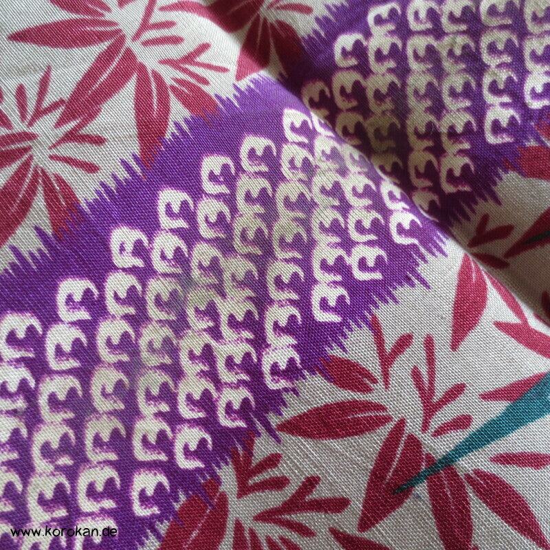 Bambus in vielen Formen antiker Komon Kimono