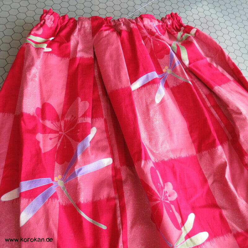 Rock aus Libelle Ichimatsu Yukata Baumwollstoff