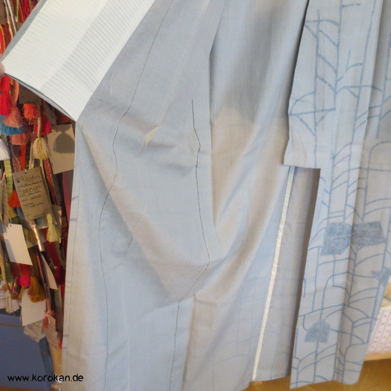 "4" Tsumugi abstraktes Druckmuster Hitoe Kimono