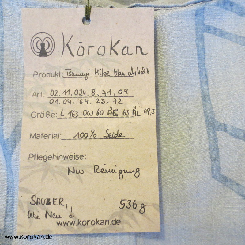 Tsumugi abstraktes Druckmuster Hitoe Kimono