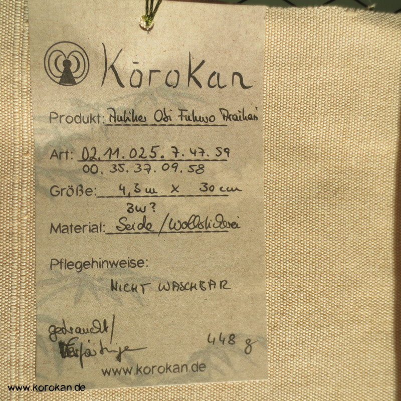 Flechtkreise handgestickt Araihari eines antiken Nagoya Obi