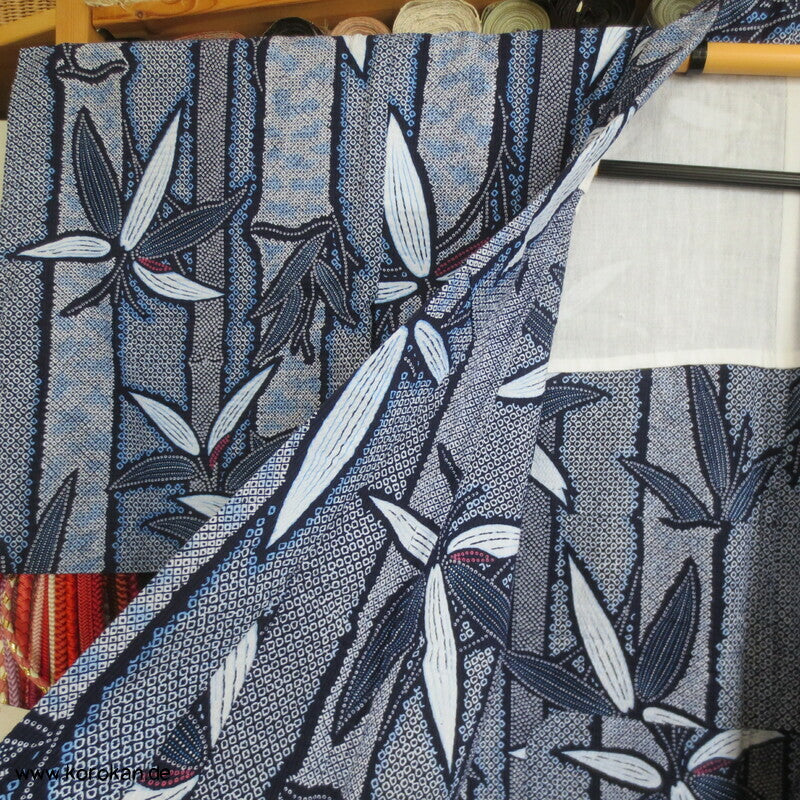 Bambus Seersucker Yukata, reine Baumwolle