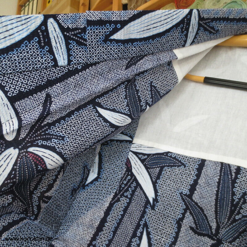Bambus Seersucker Yukata, reine Baumwolle