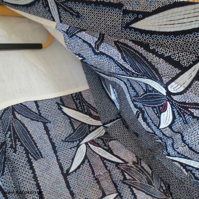 Bambus Seersucker Yukata, reine Baumwolle