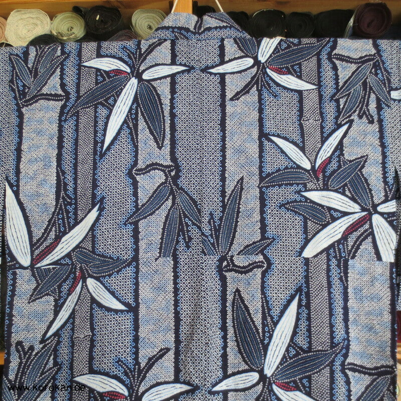 Bambus Seersucker Yukata, reine Baumwolle