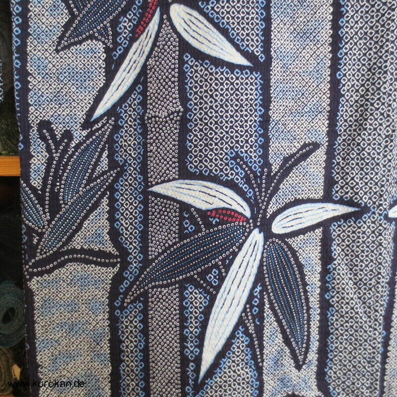 Bambus Seersucker Yukata, reine Baumwolle