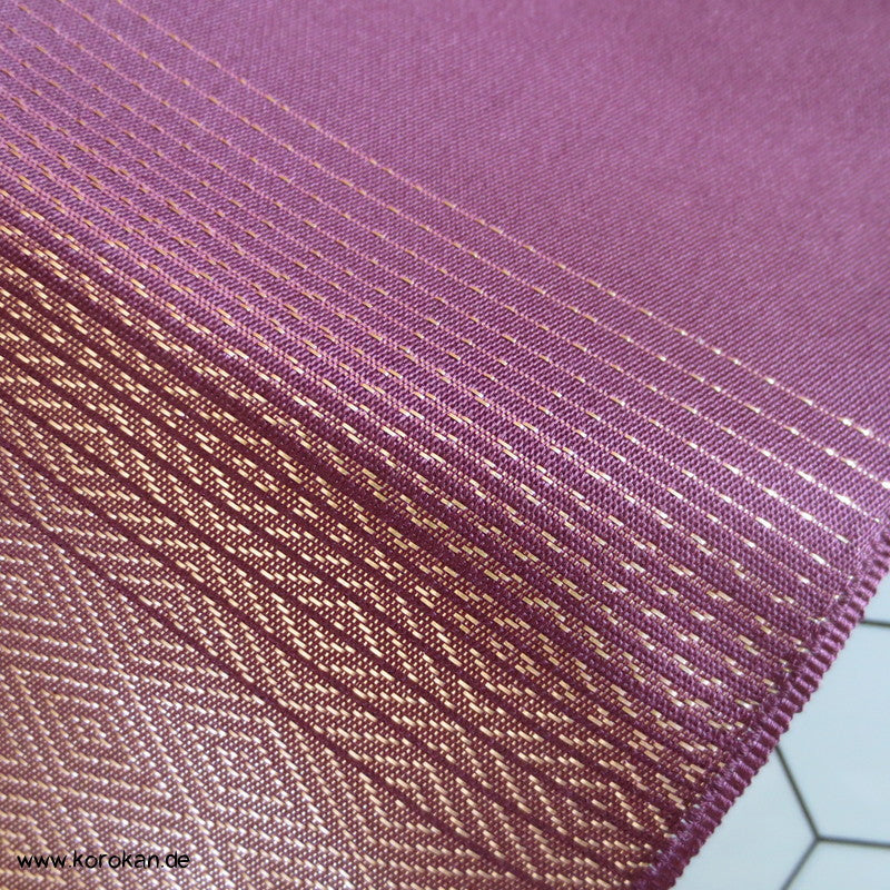 Diamantmuster und Blumenbouquet Nagoya Obi Seidenbrokat