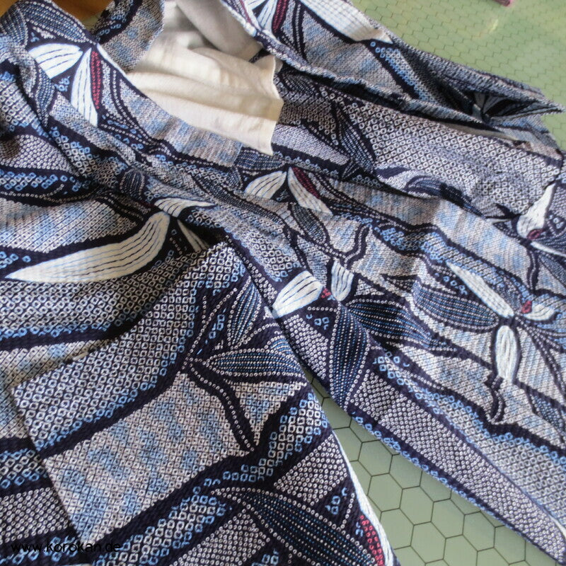 Bambus Seersucker Yukata, reine Baumwolle