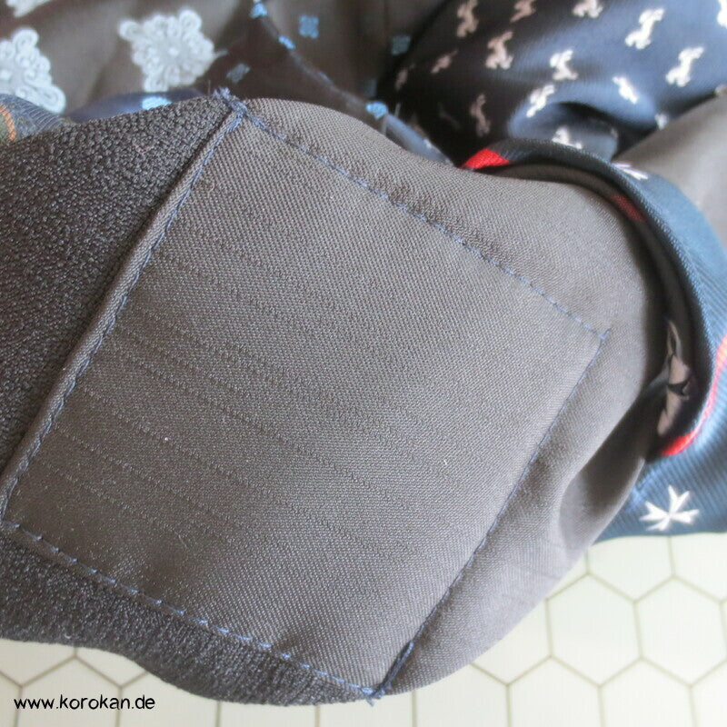Upcycling Krawatten Rucksack - Synthetik Durchzugring