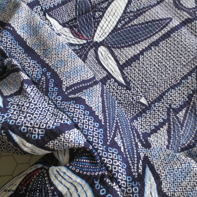 Bambus Seersucker Yukata, reine Baumwolle