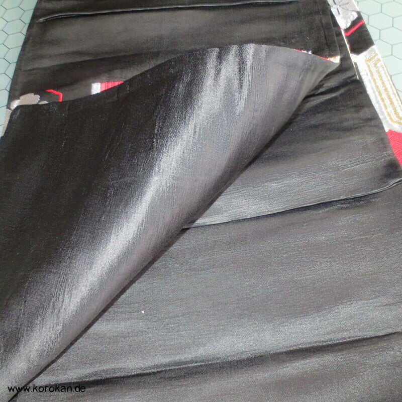 Kikko schwarz rot gold Fukuro Obi