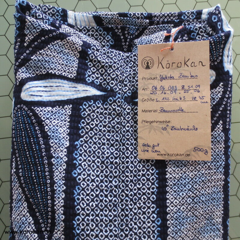 Bambus Seersucker Yukata, reine Baumwolle
