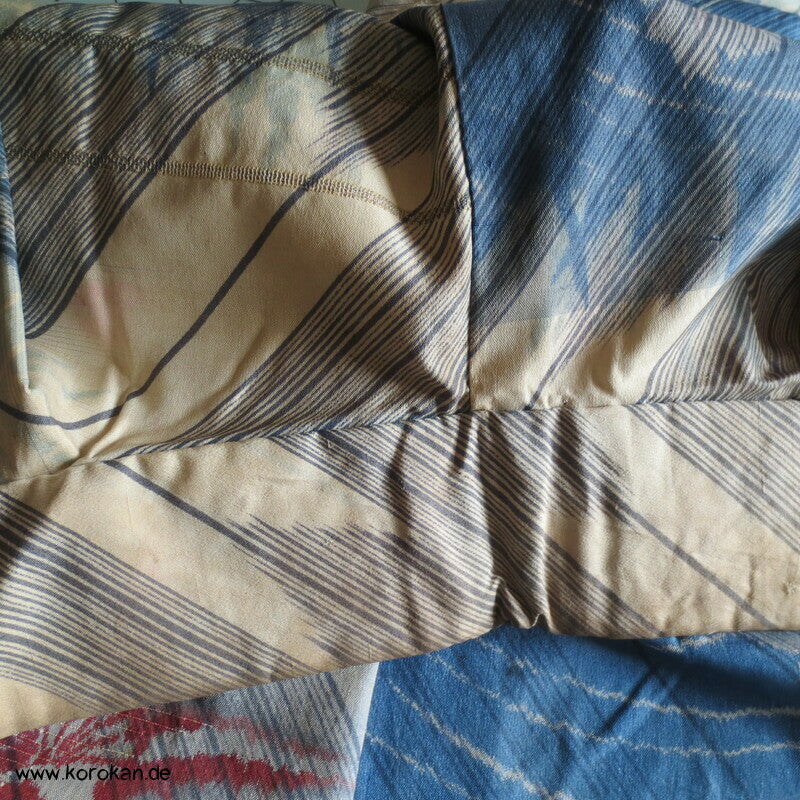 Bluebell Ballonblumen Meisen Hitoe Kimono, nur Material