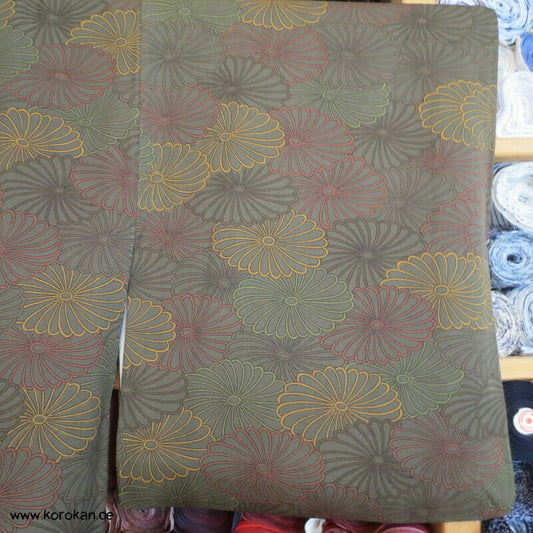 drehende Chrysanthemen Seidencrepe Komon Kimono
