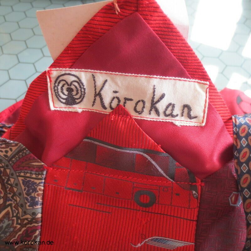Upcycling Krawatten Rucksack - Synthetik Durchzugring