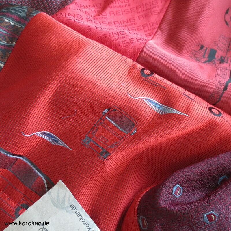 Upcycling Krawatten Rucksack - Synthetik Durchzugring