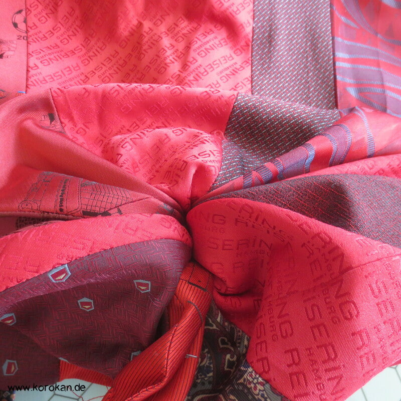 Upcycling Krawatten Rucksack - Synthetik Durchzugring