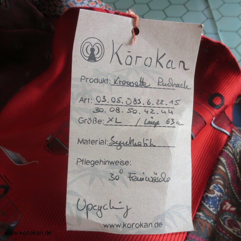 Upcycling Krawatten Rucksack - Synthetik Durchzugring