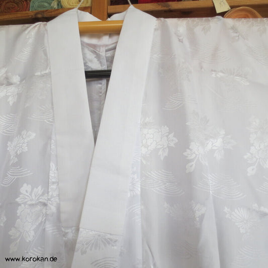weißer Damast Juban Unter - Kimono