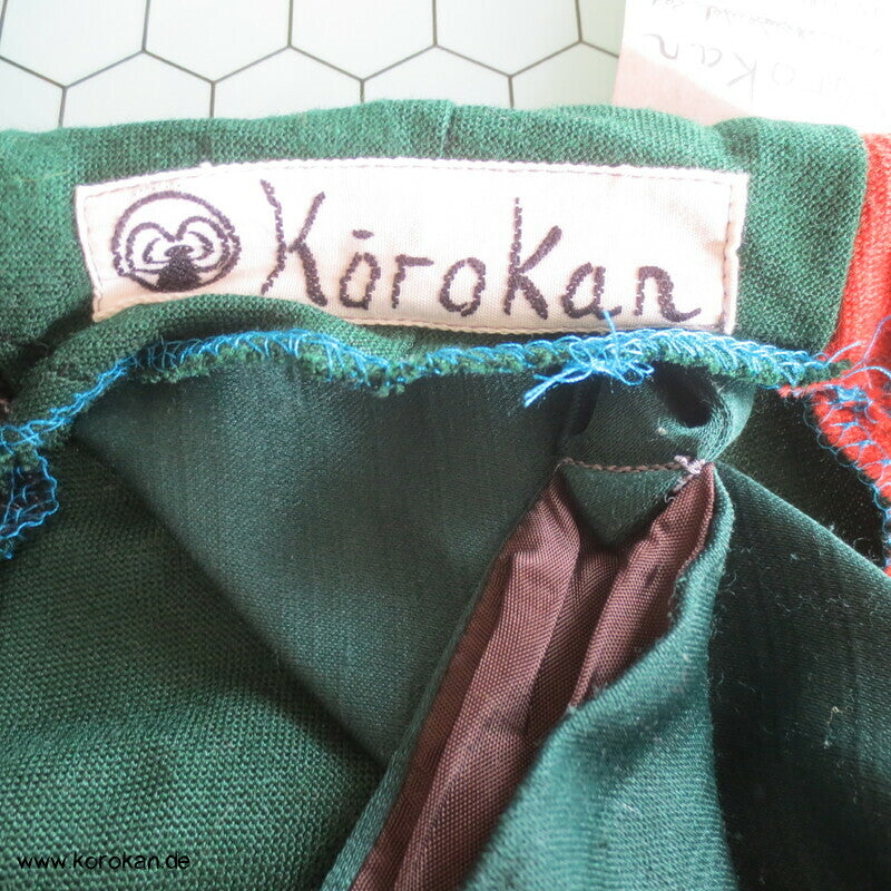 Upcycling Krawatten Durchzugband Beutel Tasche - Wolle Synthetik