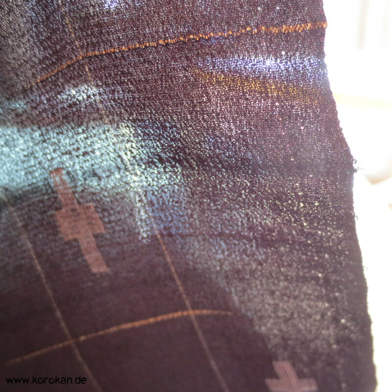 Kreuze gewebt in Organza Seide Araihari Haori und Monpe, antik