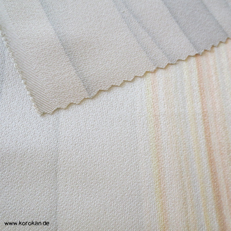 handgemalte Streifen Kimono Seidensatin