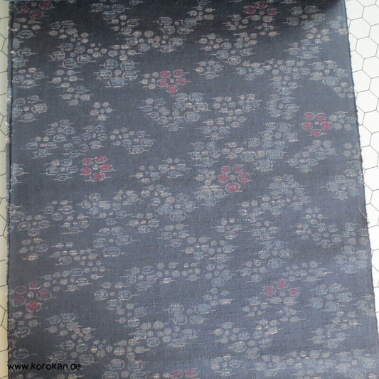 Blüten Kasuri Seide / Wolle Mischgewebe für Kimono