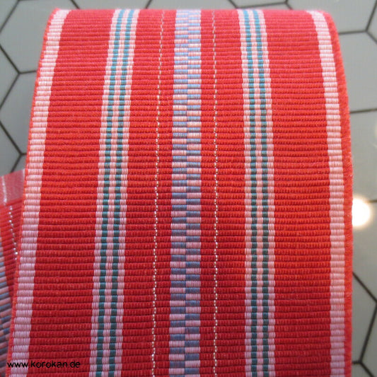 rot türkis Streifen Date Jime Obi für Juban / Kimono