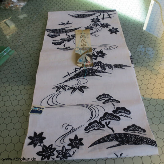 Flusslandschaft Yukata Kimono Baumwoll Stoff