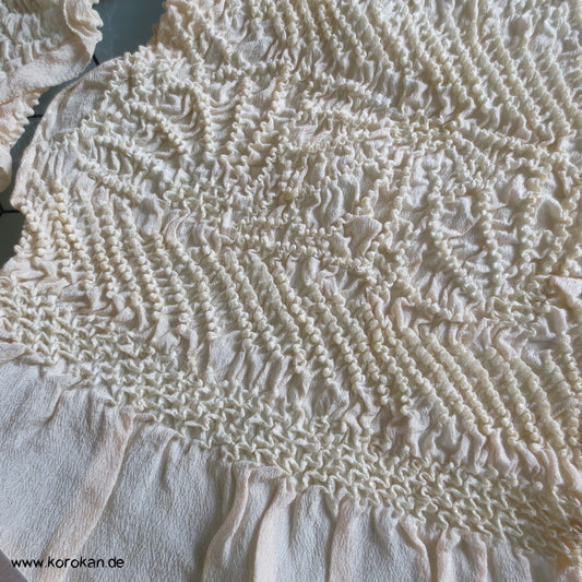 Shibori hautfarben, eng geknüpfter Obiage