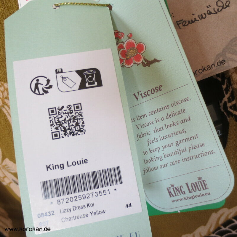 Koi Karpfen Kleid von King Louie, Gr. 44 (eher kleiner), EcoVero Viskosekrepp