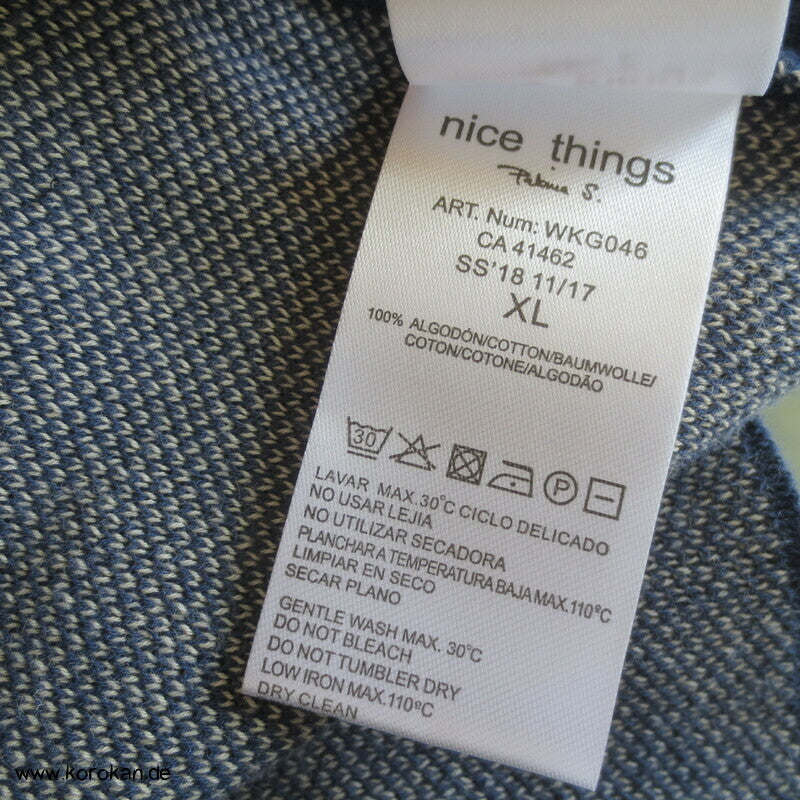 Baumwoll Strickjacke / Happi mit japanischem Tempelmotiv